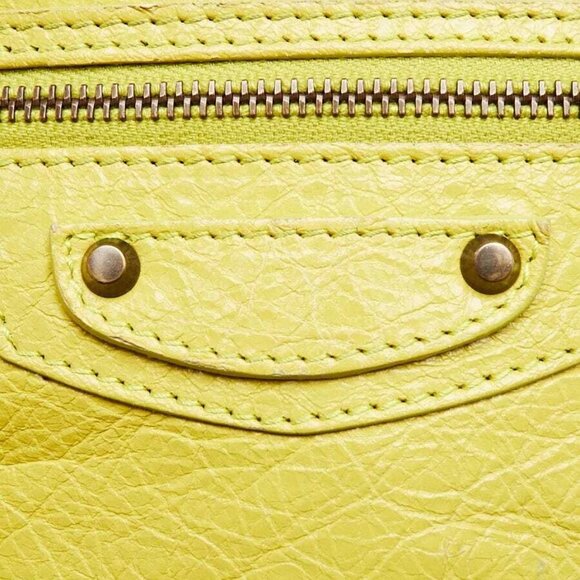 Balenciaga Jaune Poussin Lambskin Leather Flat Crossbody Bag - Picture 7 of 12